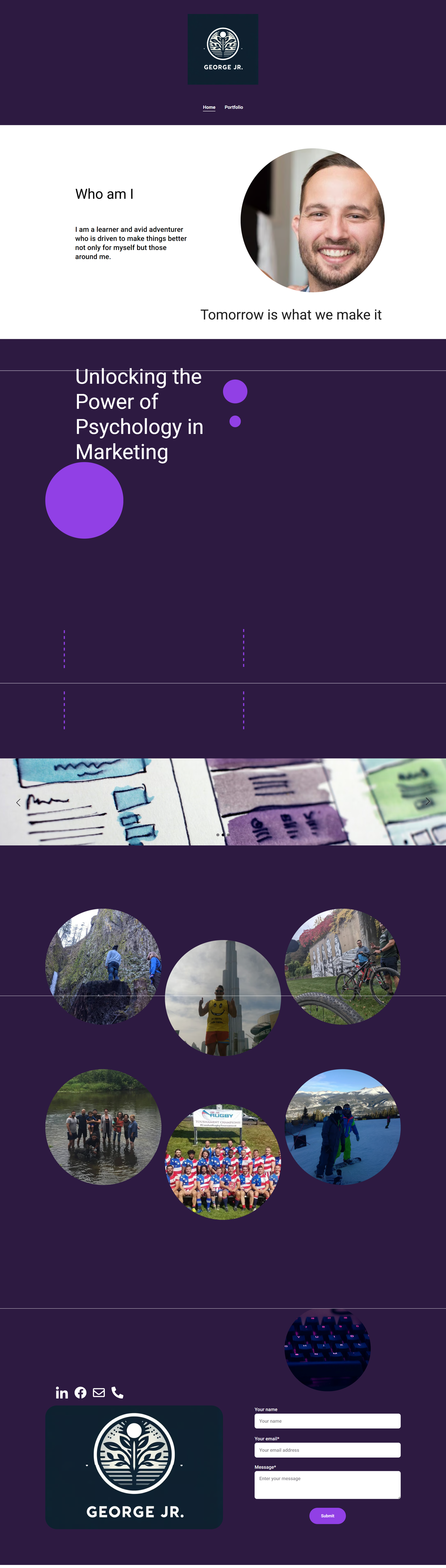 Archived screenshot of the earlier georgeandary.com homepage